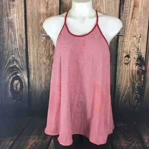 We the free red and white striped tank size large
